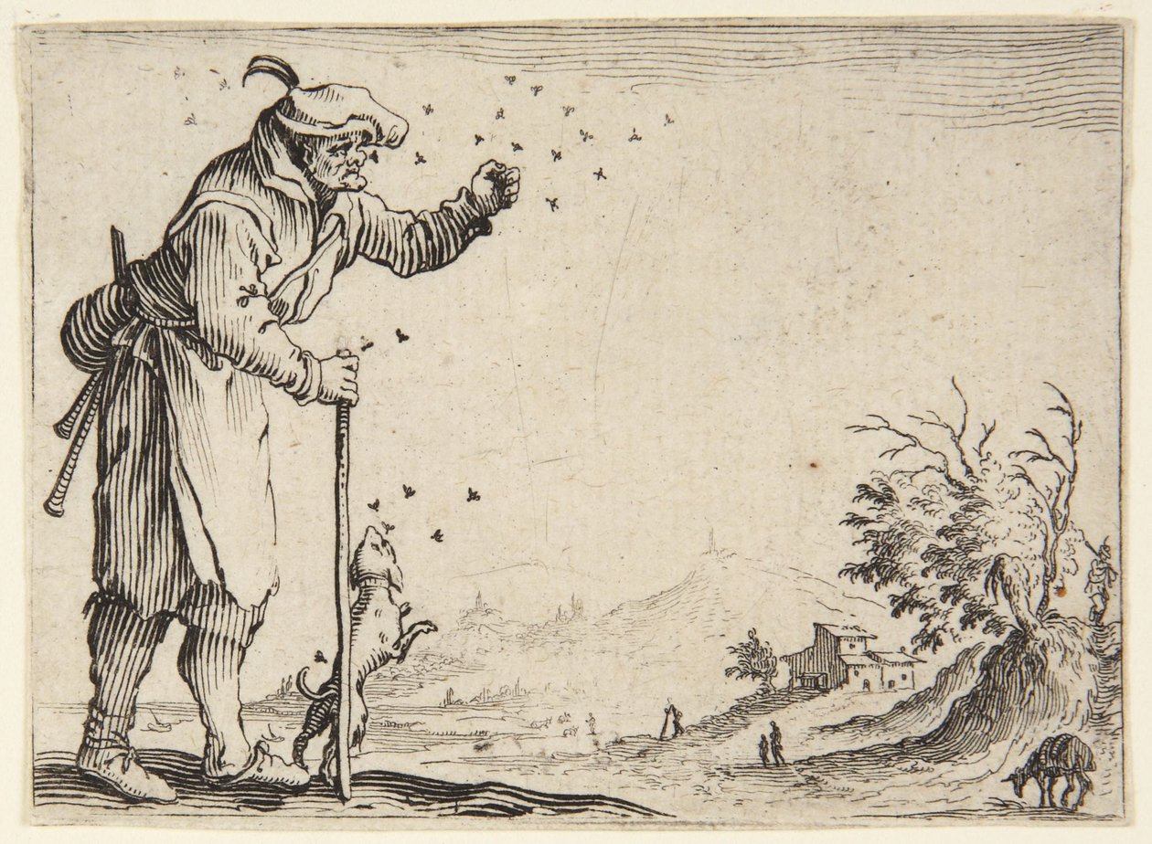 O camponês atacado pelas abelhas de Jacques Callot