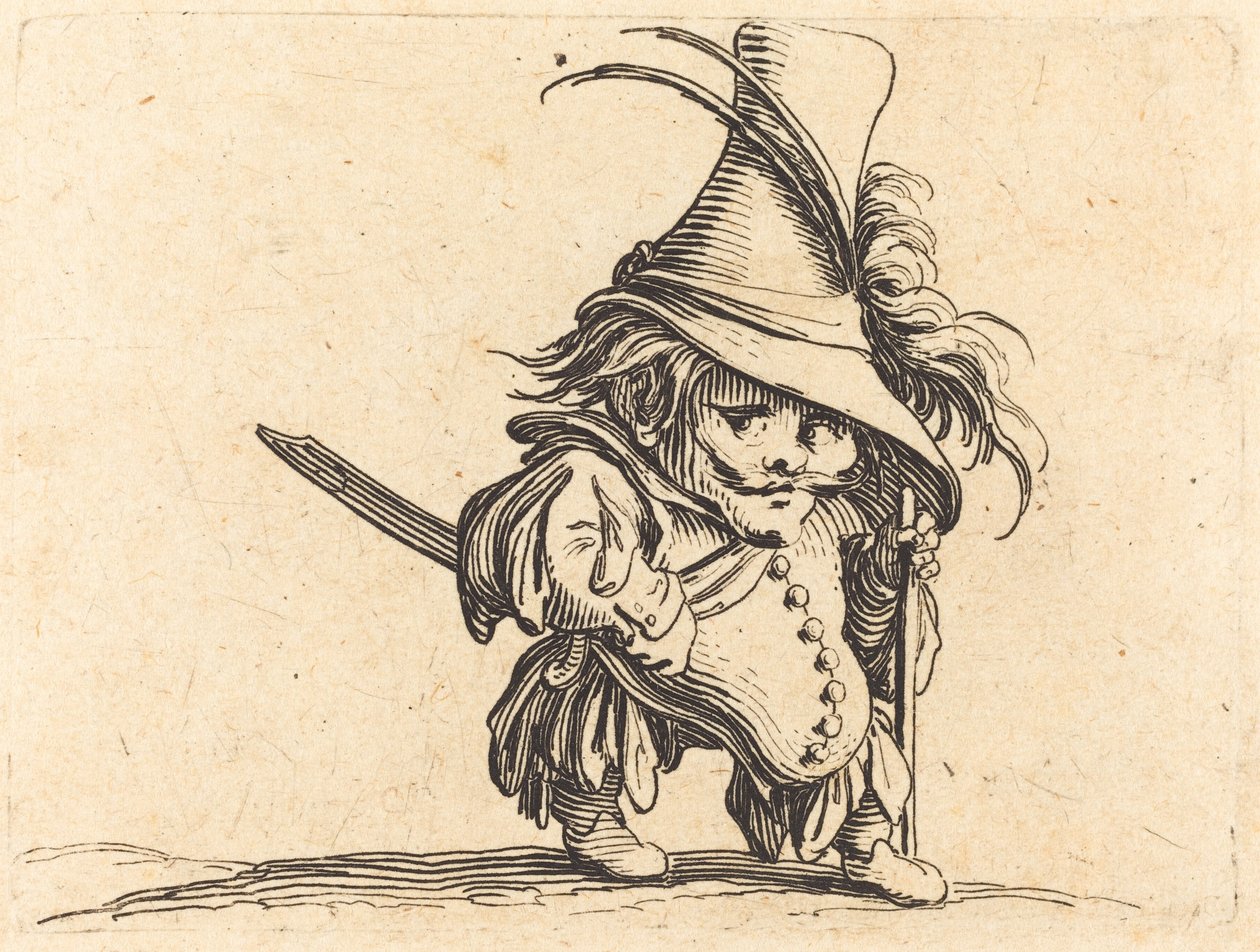 O homem barrigudo com o chapéu alto de Jacques Callot