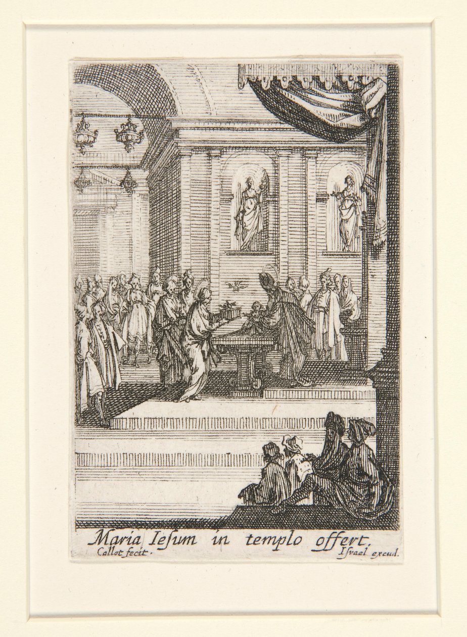 A Apresentação de Cristo, n. 10 da Vida da Virgem de Jacques Callot