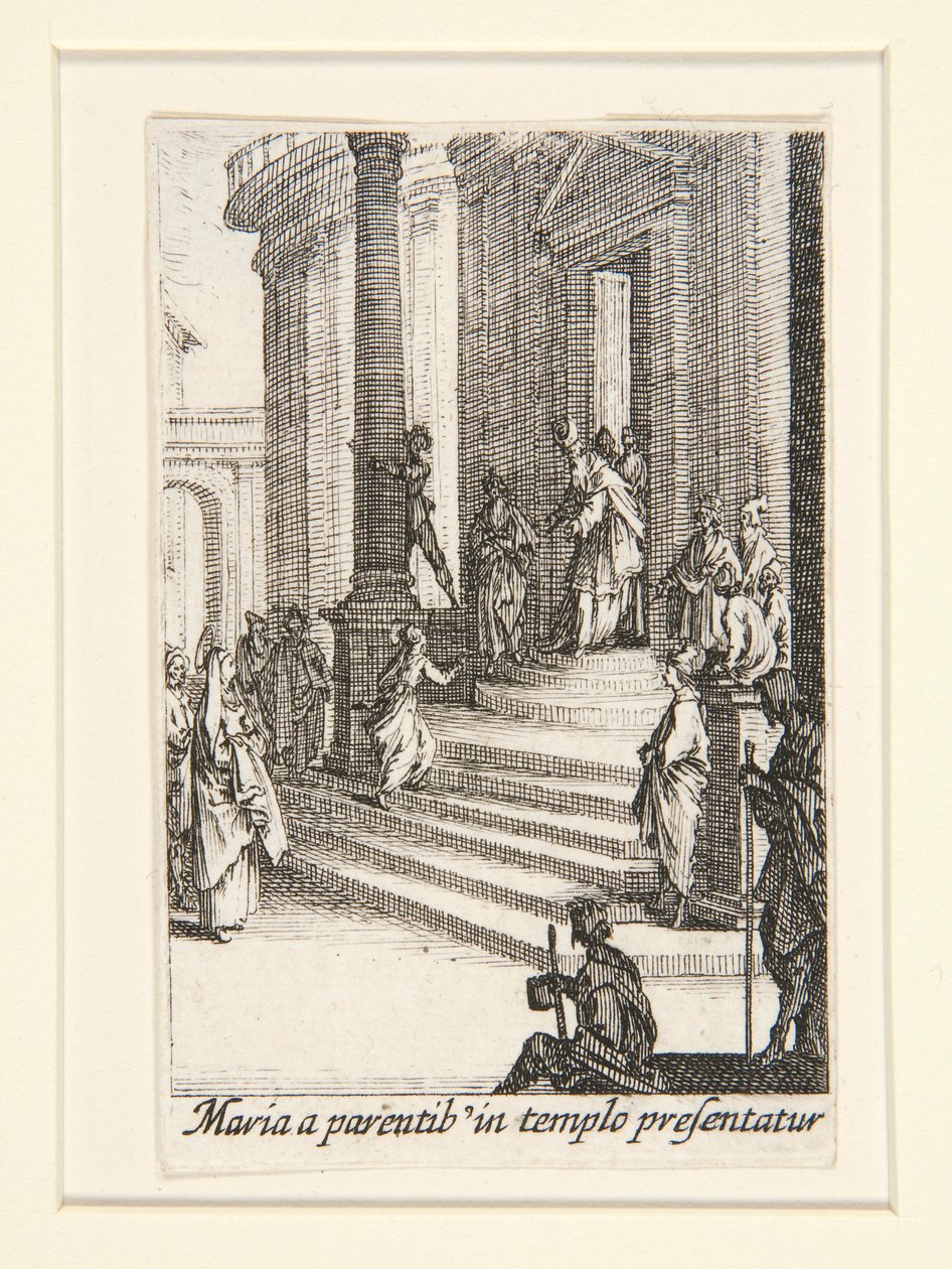 A Apresentação da Virgem, nº 3 de A Vida da Virgem de Jacques Callot