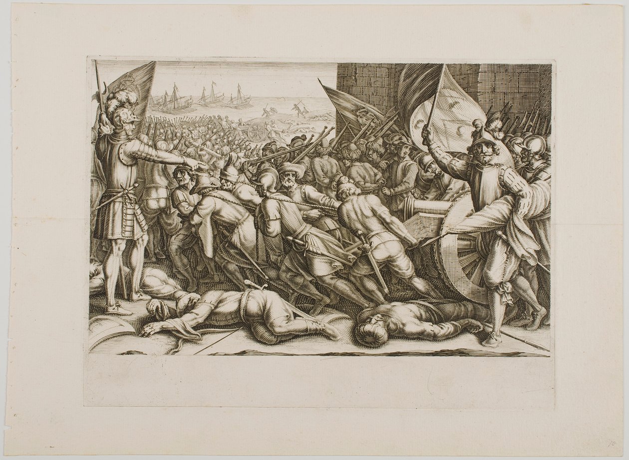 O reembarque das tropas, da série «A vida de Fernando de Medici» de Jacques Callot
