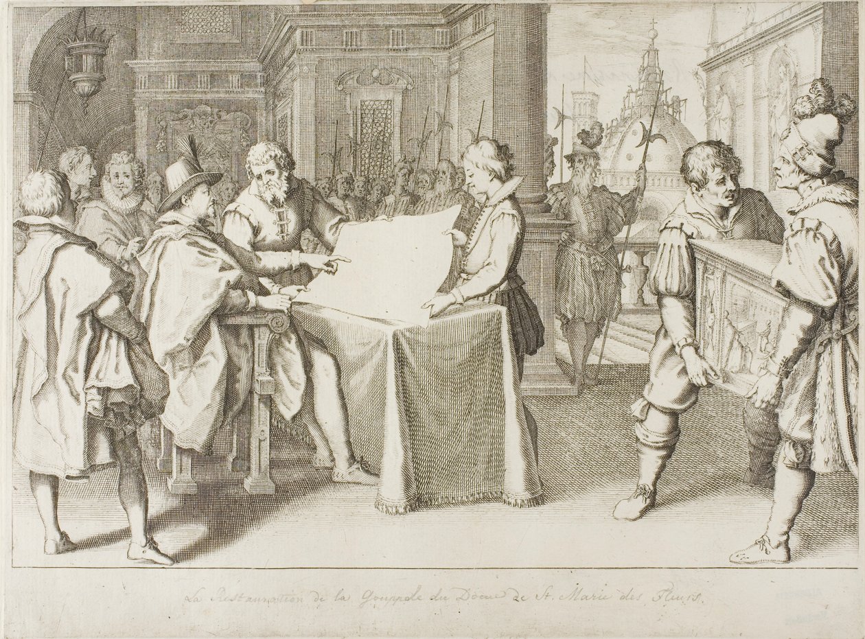 A restauração da cúpula de Florença de Jacques Callot