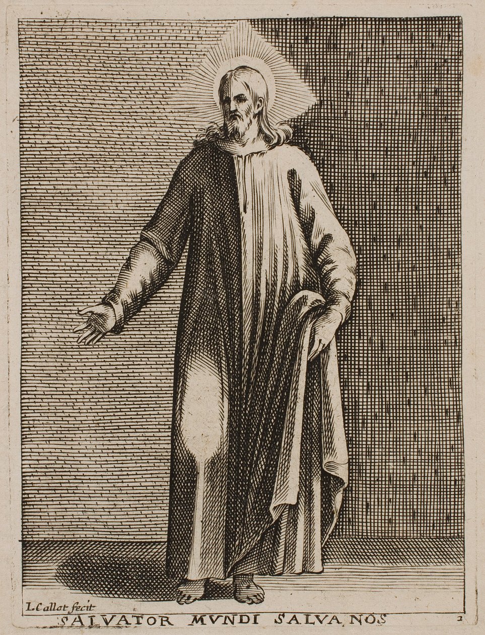 O Salvador do Mundo, da série «Imagens de Roma» de Jacques Callot