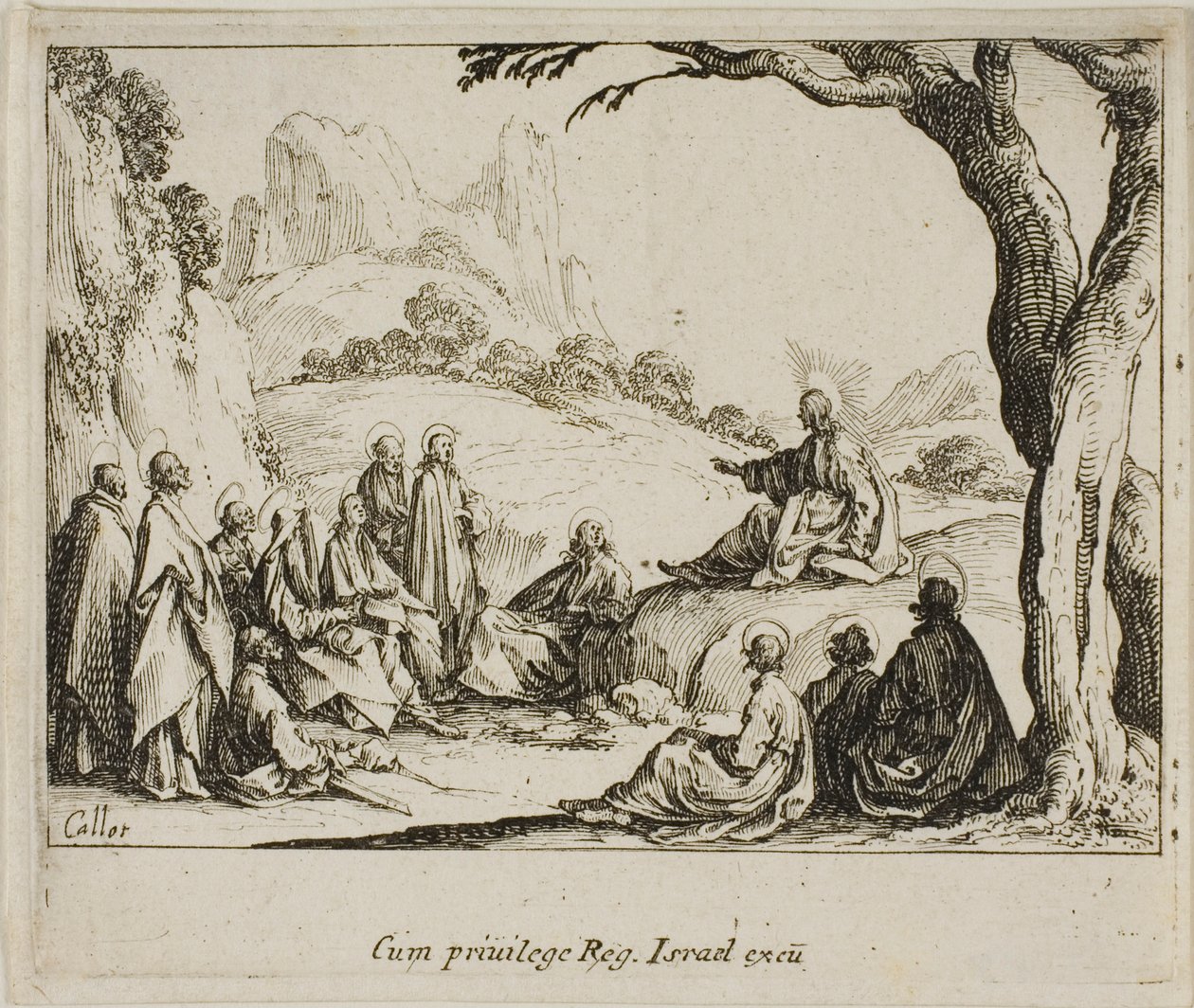O Sermão da Montanha, do Novo Testamento de Jacques Callot