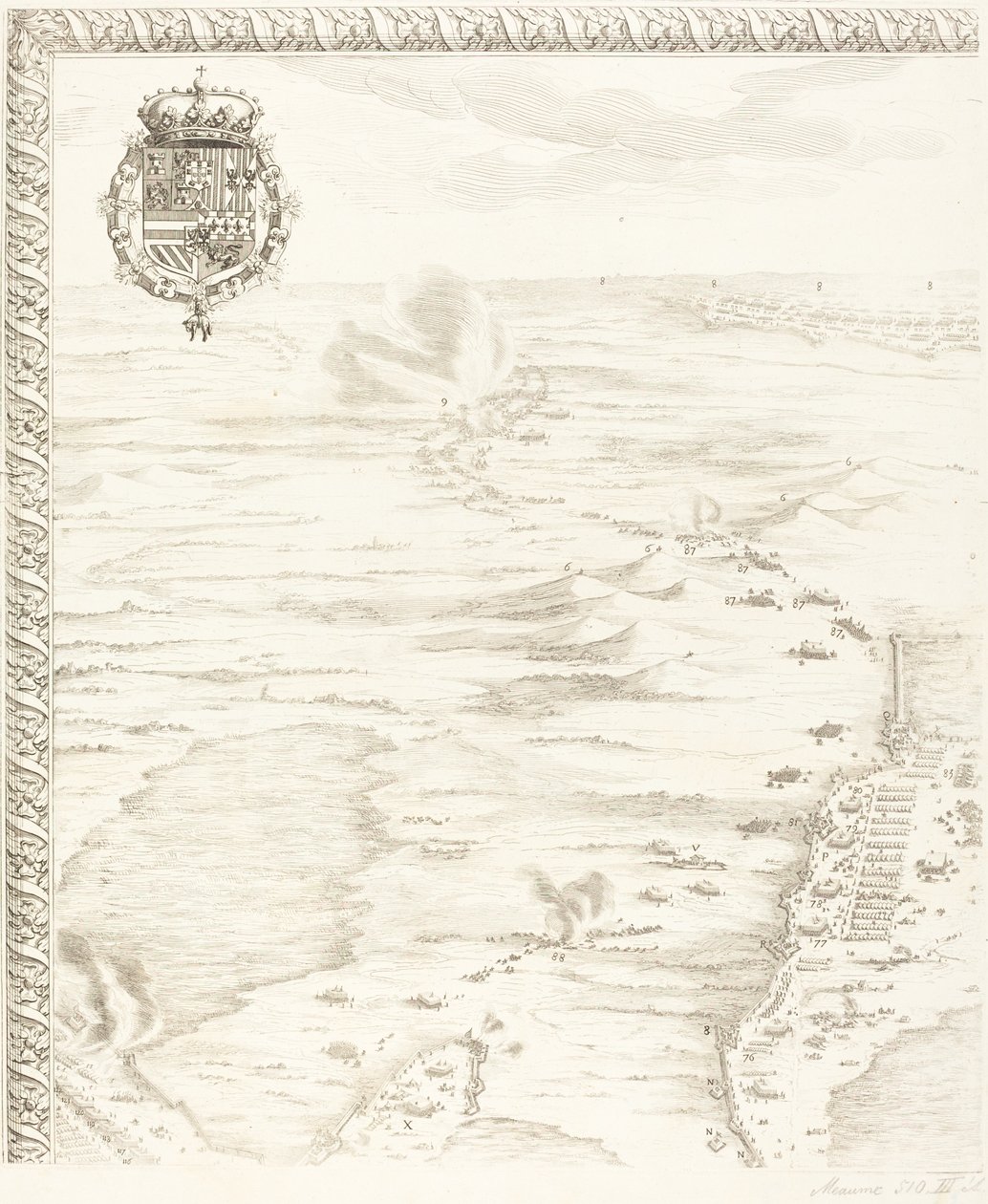 O Cerco de Breda [placa 1 de 6] de Jacques Callot