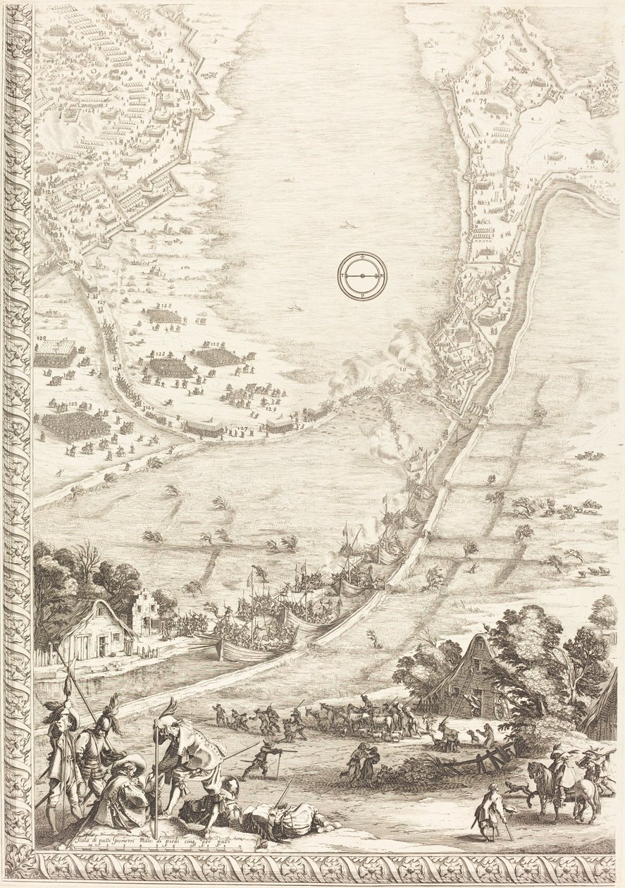 O Cerco de Breda [placa 4 de 6], 16271628. de Jacques Callot