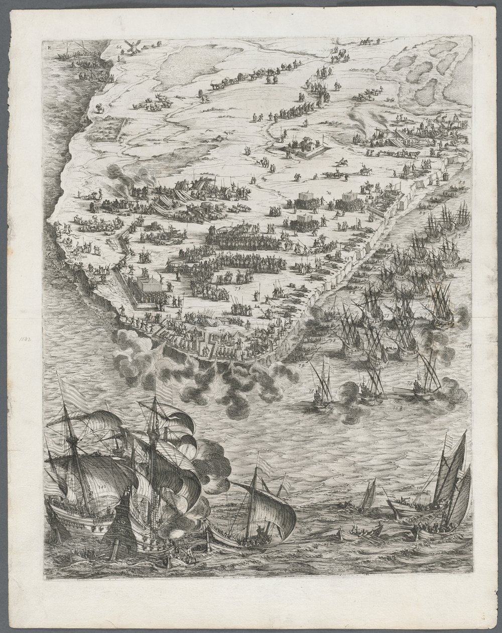 O Cerco de La Rochelle: Placa 10 de Jacques Callot