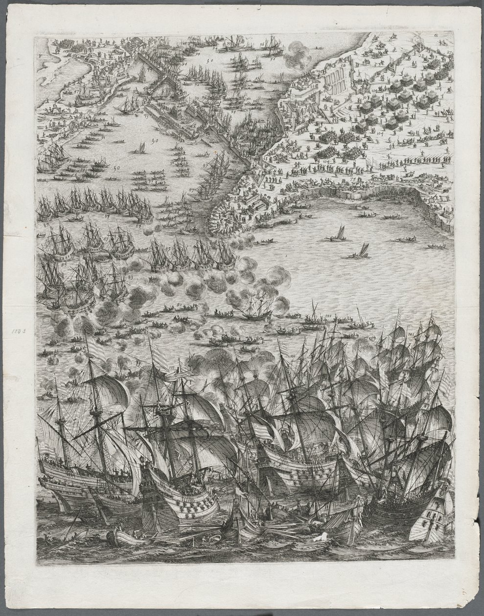 O Cerco de La Rochelle: Placa 11 de Jacques Callot