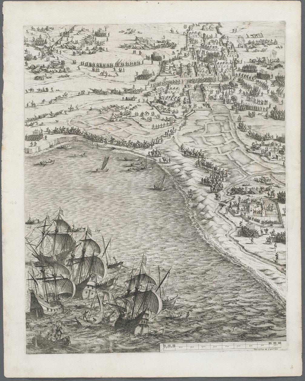 O Cerco de La Rochelle: Placa 12 de Jacques Callot