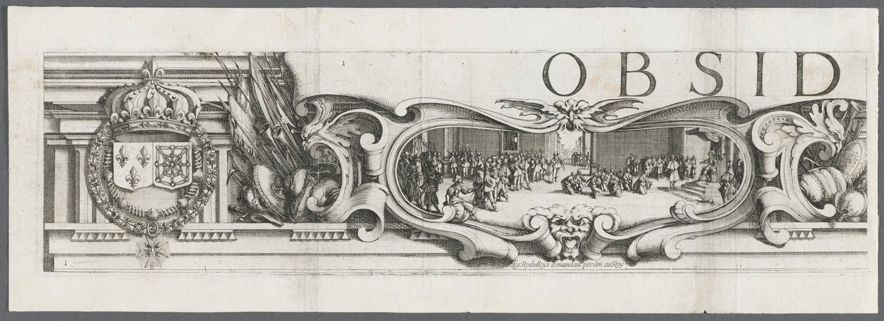 O cerco de La Rochelle: Placa 1 de Jacques Callot