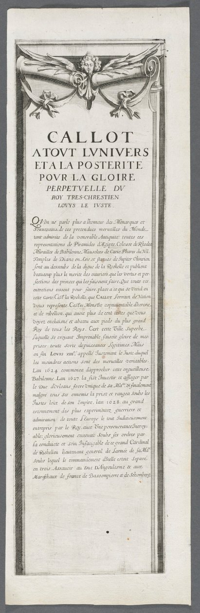 O cerco de La Rochelle: Placa 4 de Jacques Callot