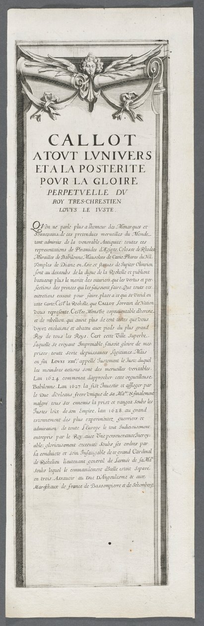 O cerco de La Rochelle: Ilustração 4, 1628-1630. de Jacques Callot