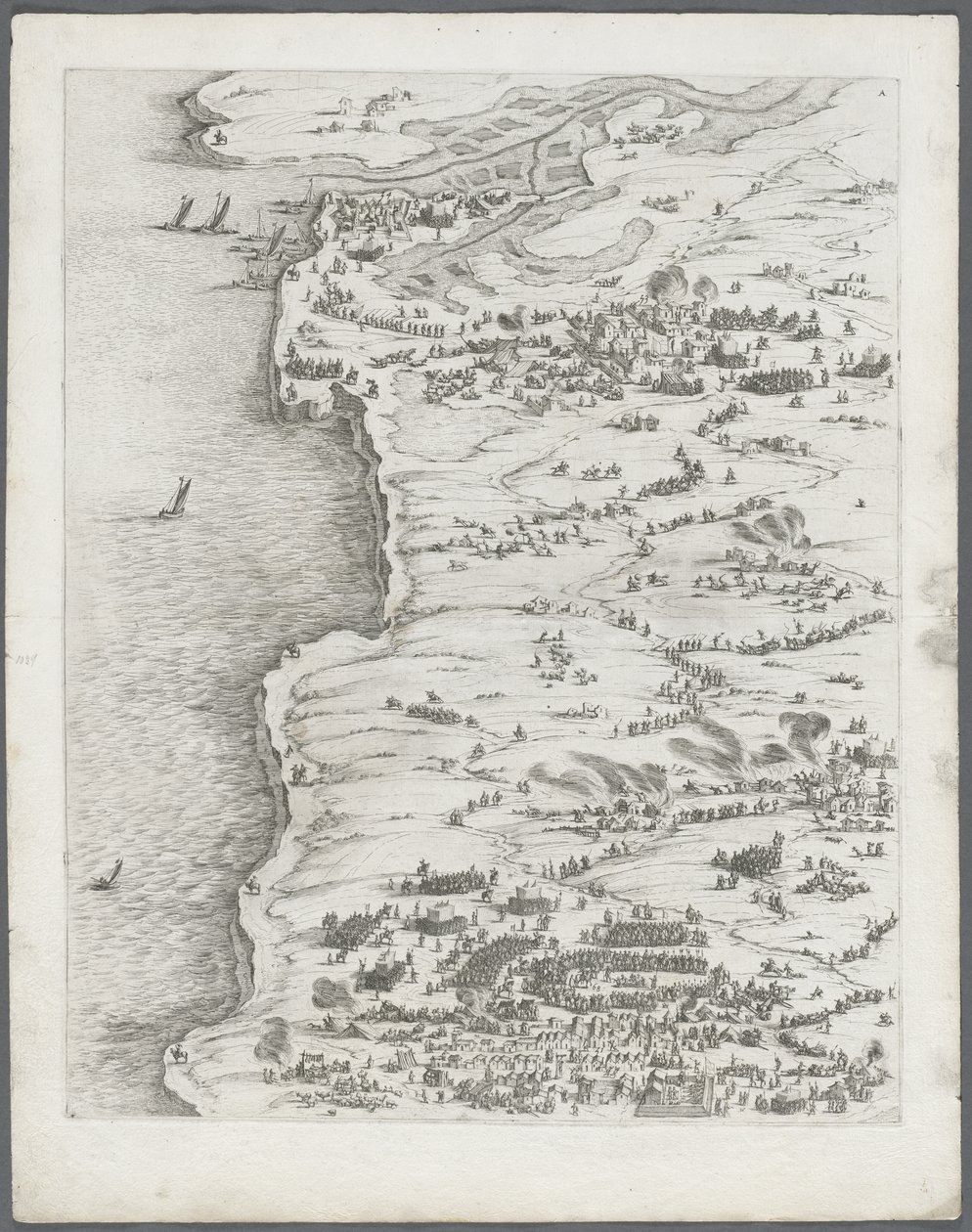 O Cerco de La Rochelle: Ilustração n.º 5 de Jacques Callot