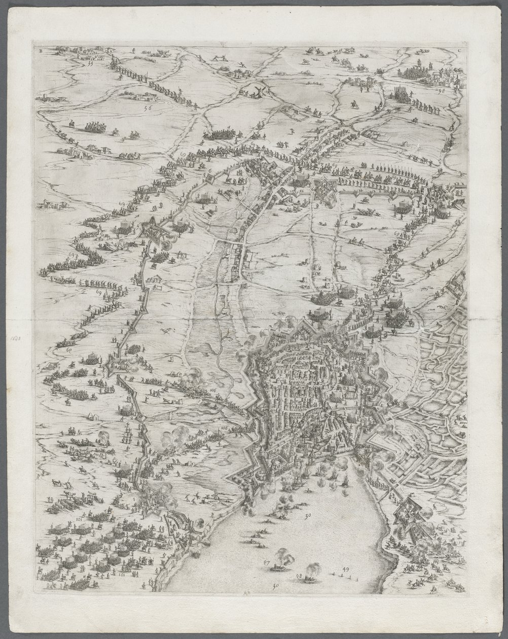 O Cerco de La Rochelle: Lámina 6 de Jacques Callot