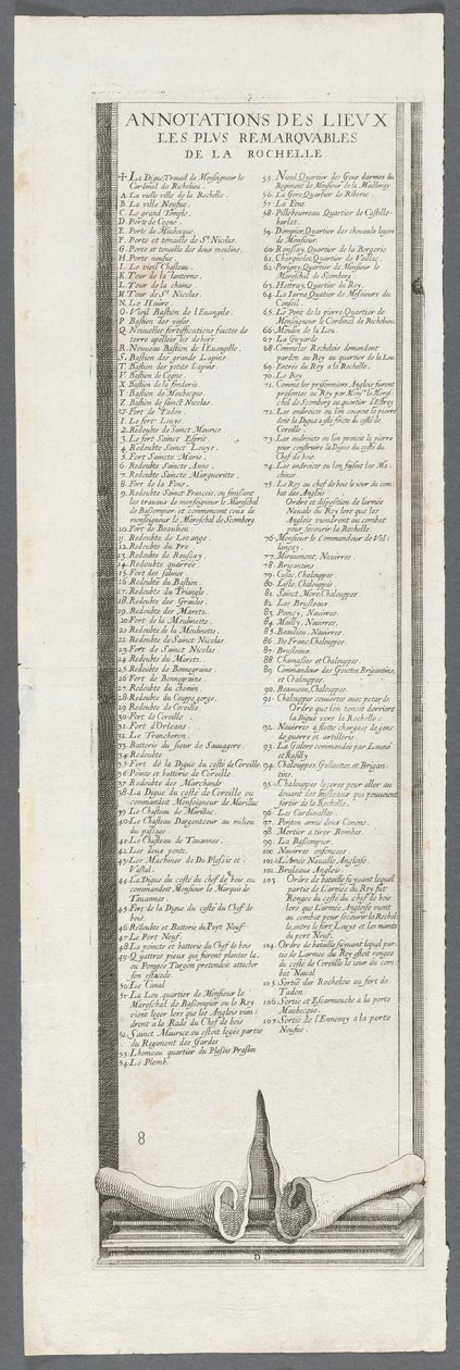 O cerco de La Rochelle: Ilustração 9, 1628-1630. de Jacques Callot
