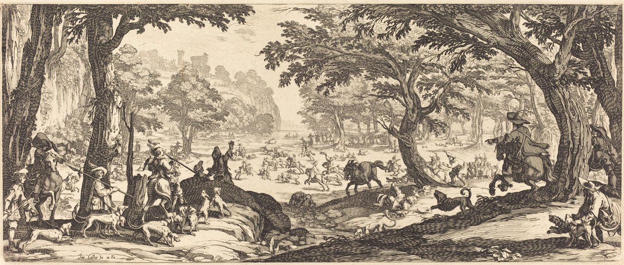A caça ao veado de Jacques Callot