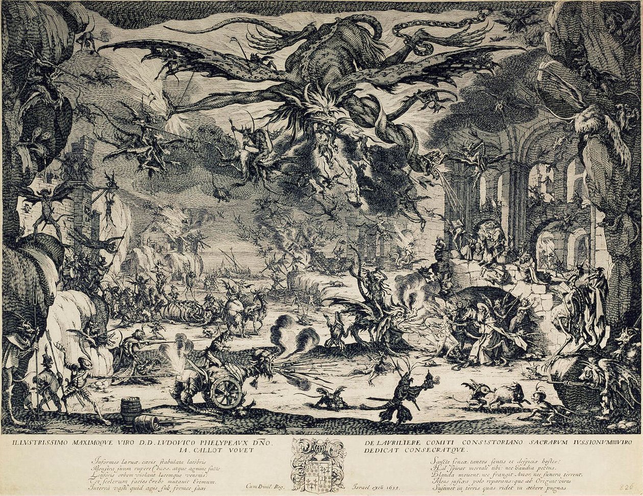 A Tentação de Santo António, 1635.   de Jacques Callot