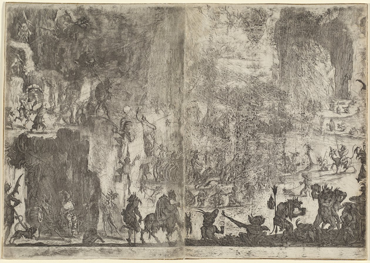 A Tentação de Santo Antônio [primeira versão] de Jacques Callot