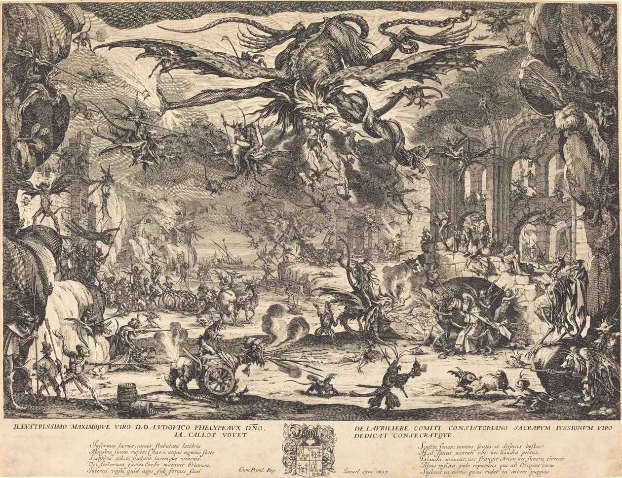 A Tentação de Santo Antônio [segunda versão] de Jacques Callot