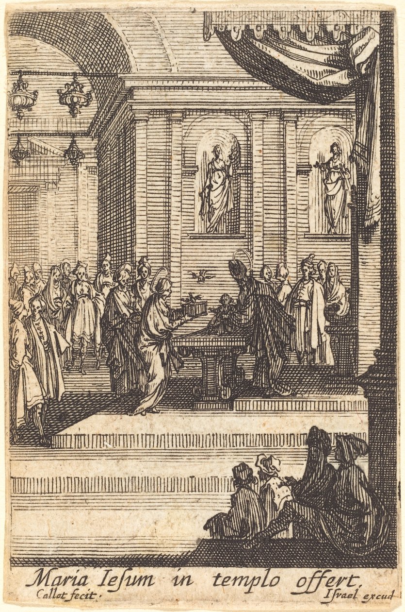 A Virgem Apresenta Jesus no Templo de Jacques Callot