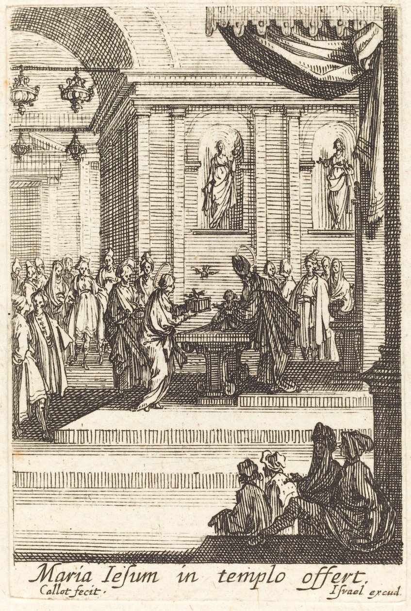 A Virgem Apresenta Jesus no Templo de Jacques Callot