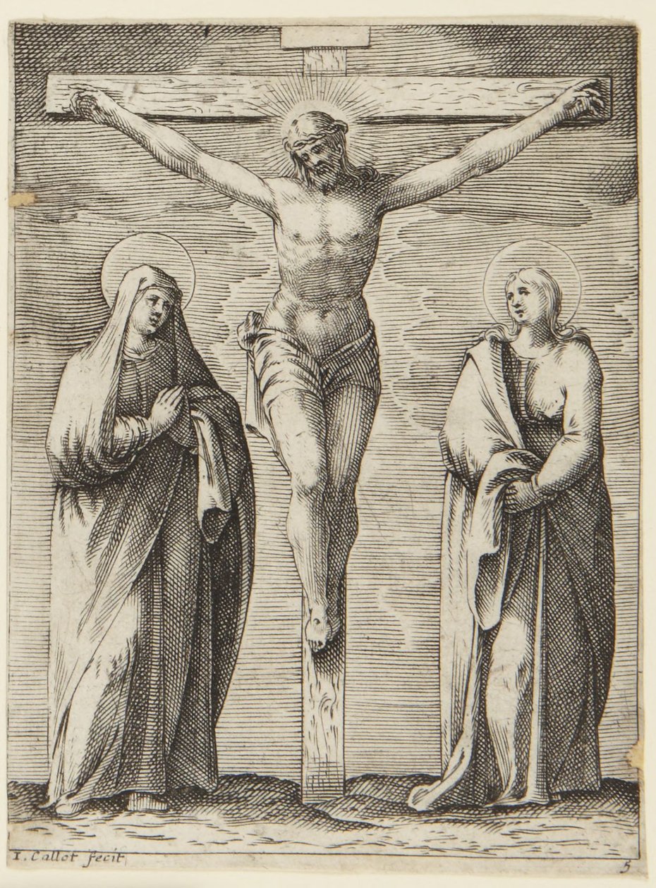 A Virgem e São João aos pés da Cruz de Jacques Callot