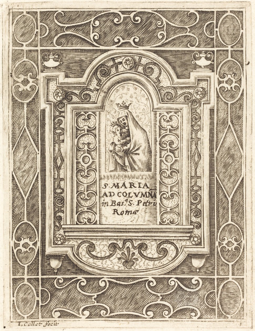 A Virgem na Coluna (La Vierge à la colonne) de Jacques Callot