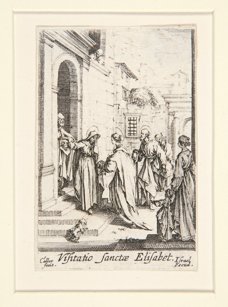 A Visitação, nº 6, de The Life of the Virgin de Jacques Callot