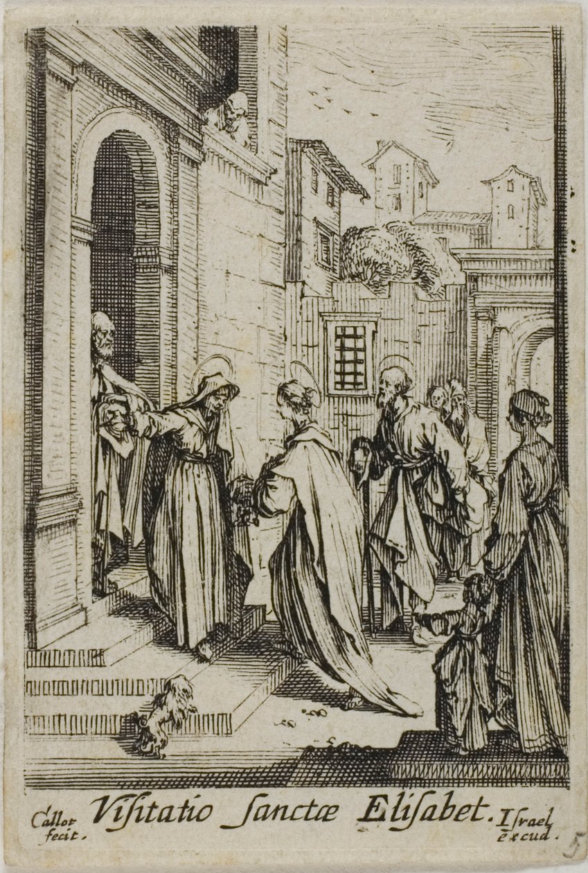 A Visitação de Santa Isabel, de A Vida da Virgem de Jacques Callot