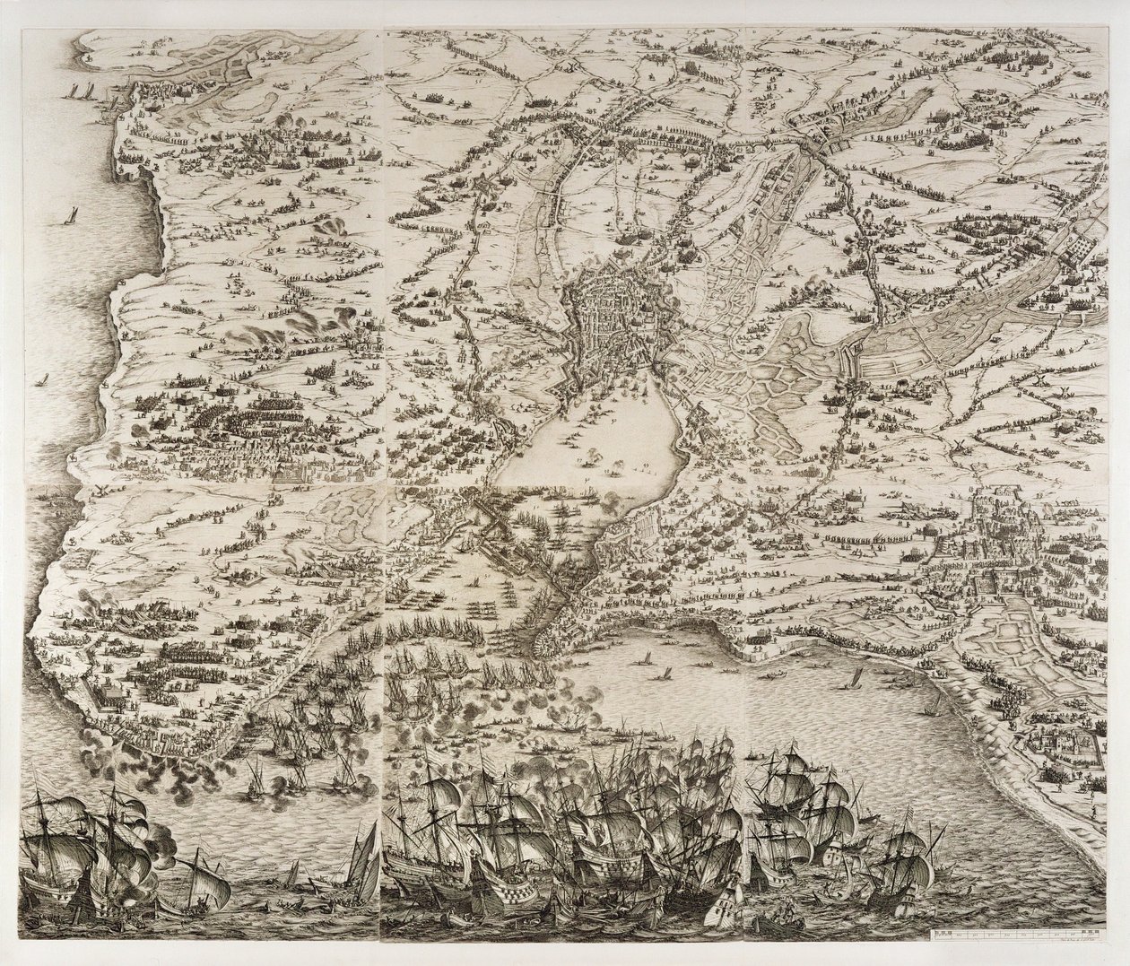O cerco de La Rochelle ... de Jacques Callot