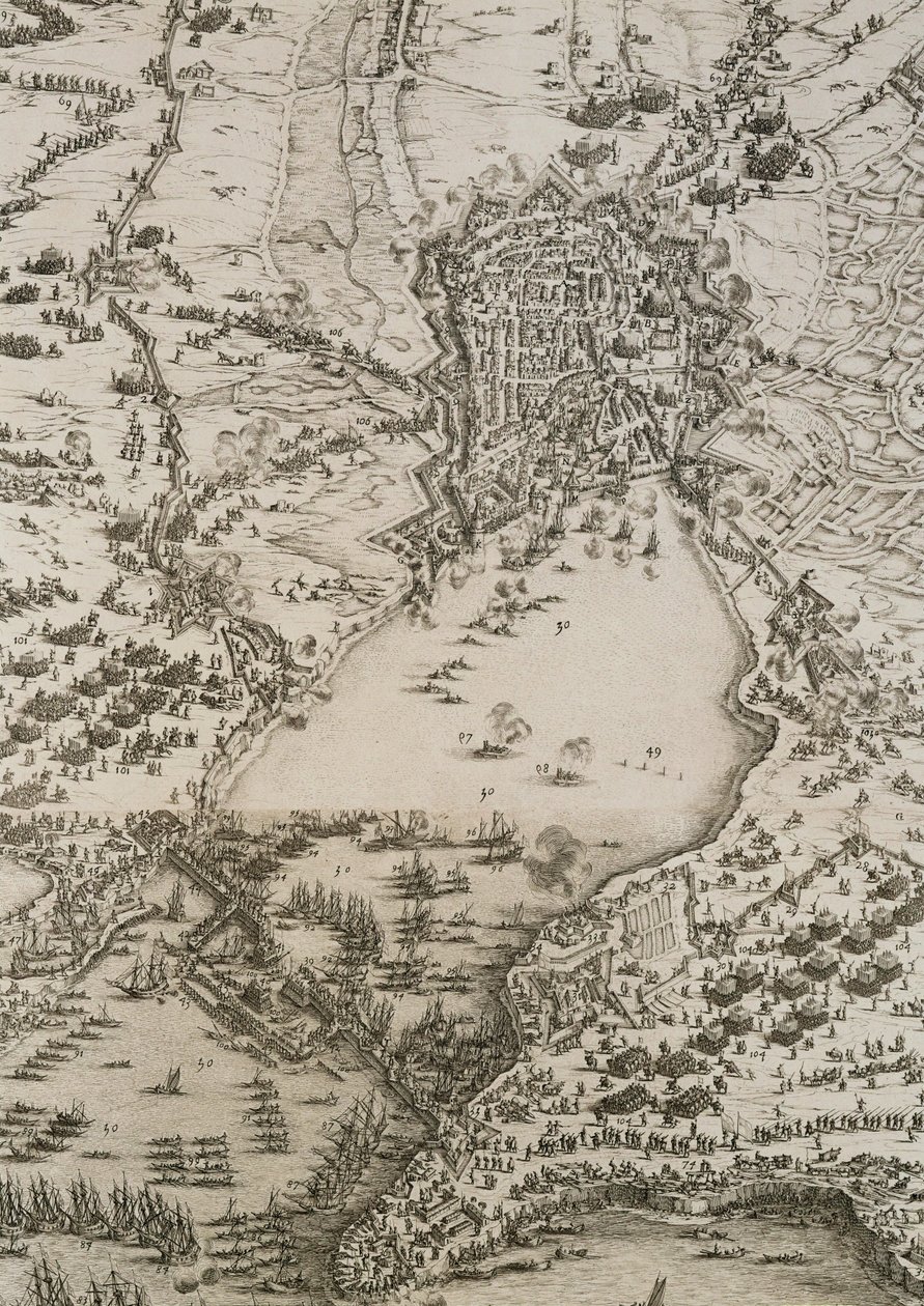 O cerco de La Rochelle ... de Jacques Callot