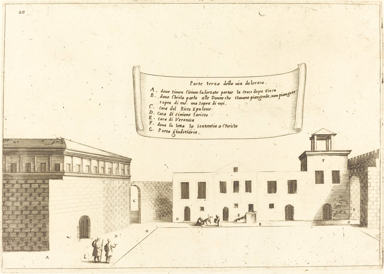 Terceira Parte da Via Dolorosa de Jacques Callot