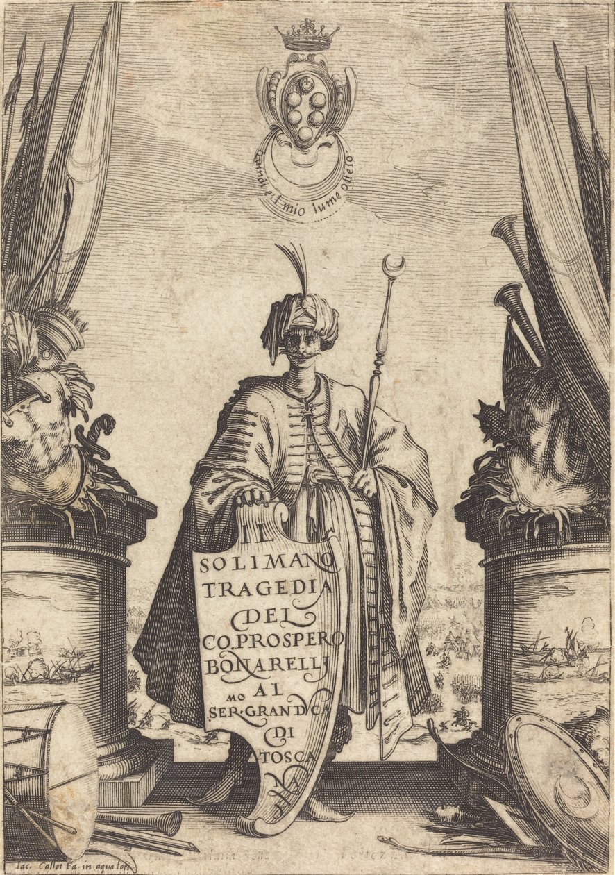 Página de rosto para "Il Solimano" de Jacques Callot