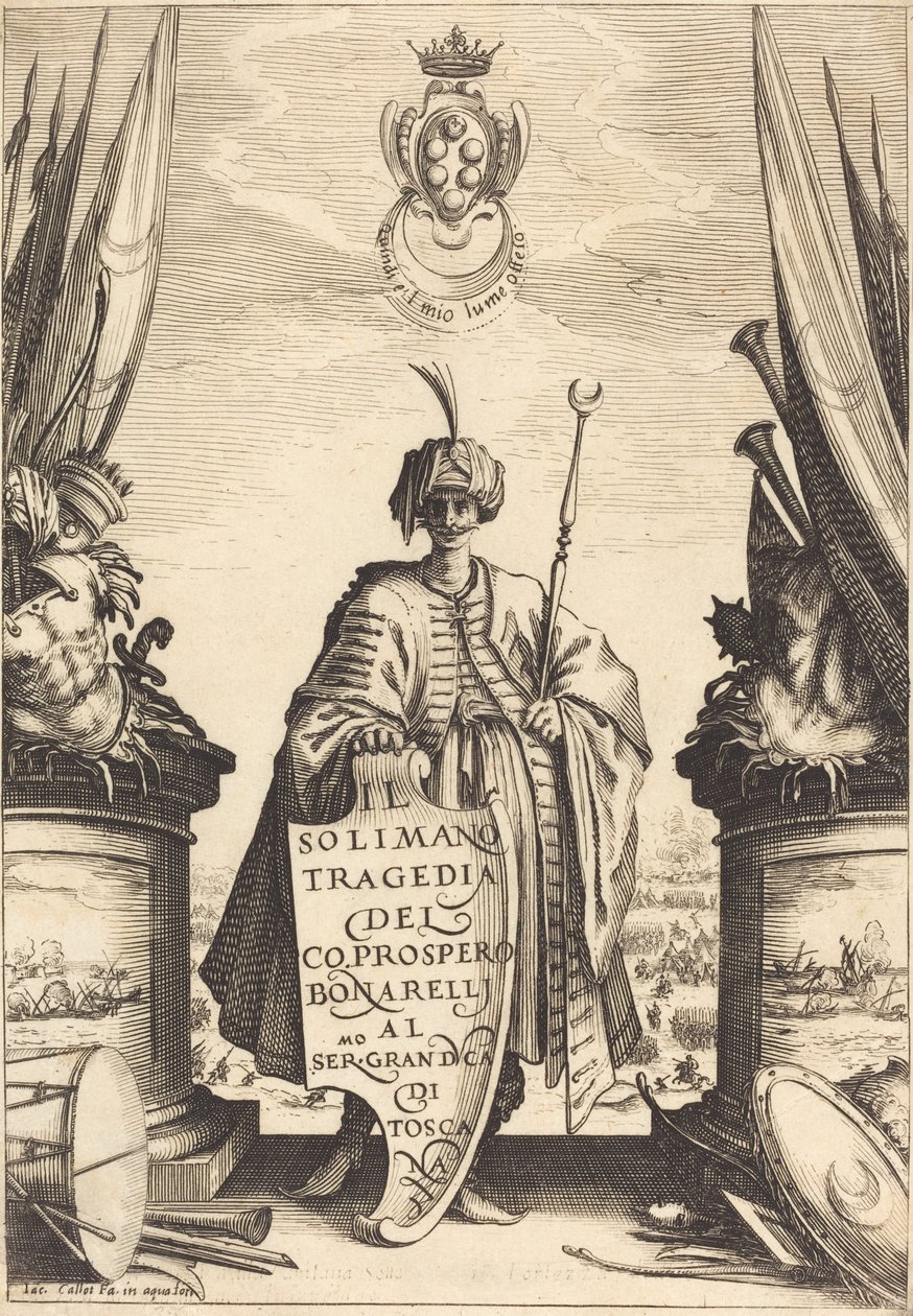 Página de título para "Il Suleiman" de Jacques Callot