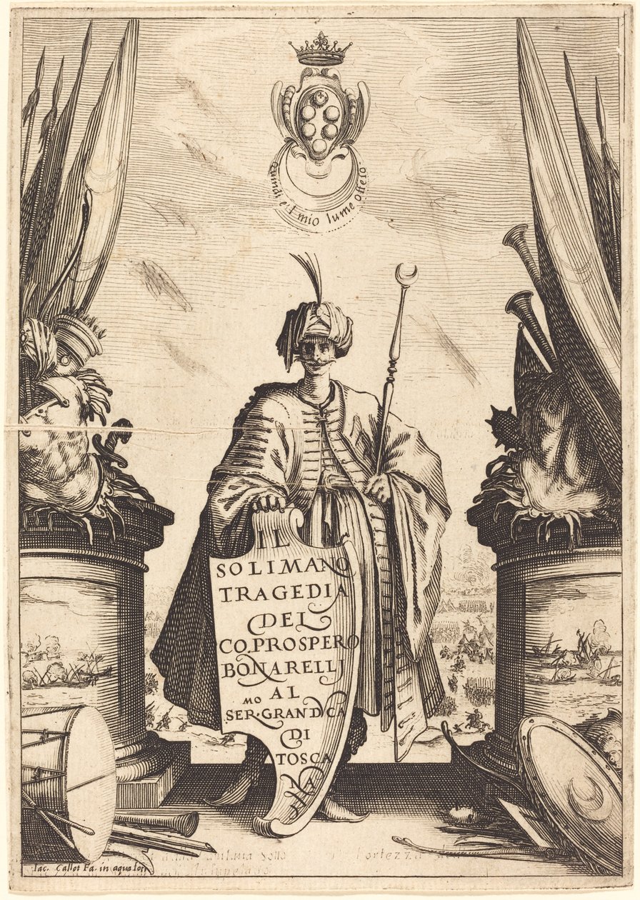 Página de título para "Il Suleiman" de Jacques Callot