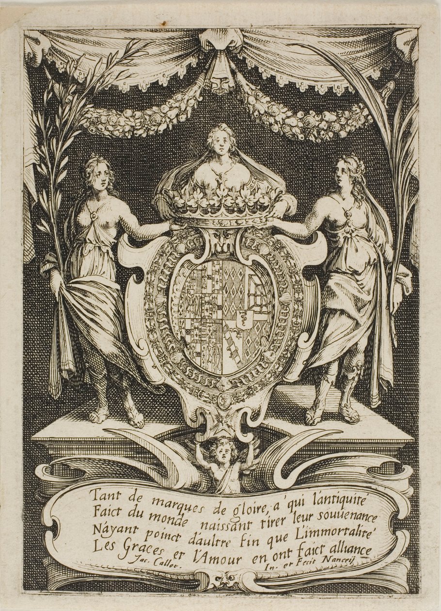 Página de título, de Combate na Barreira de Jacques Callot