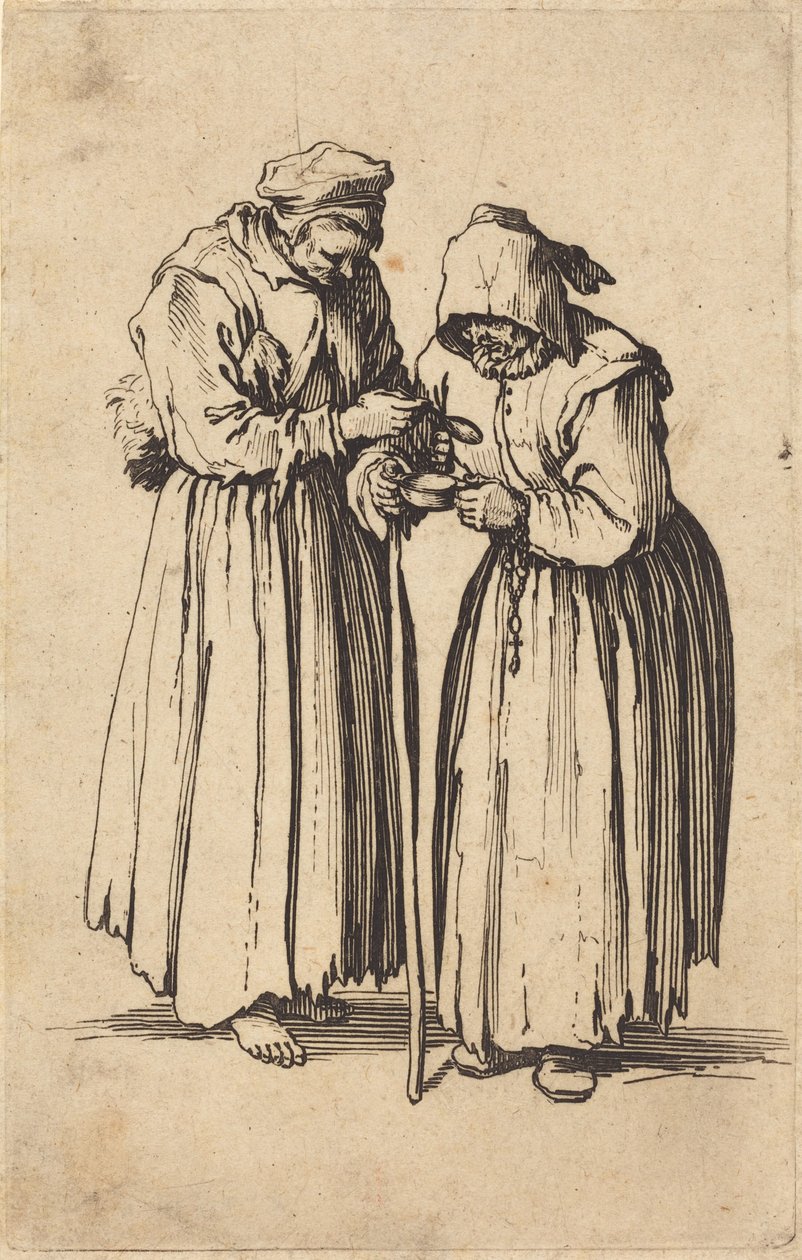 Duas mendigas de Jacques Callot