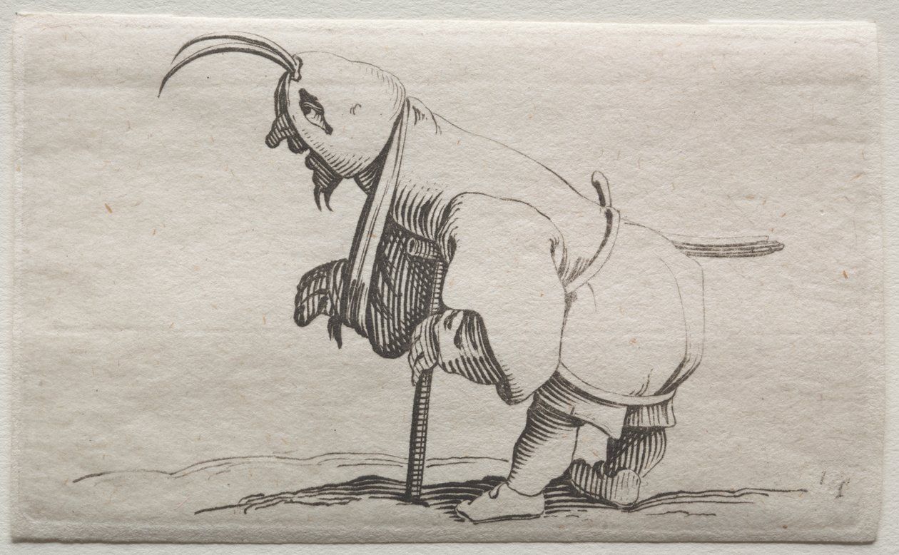 Várias figuras corcundas de Iacopo Callot (Aleijado com capuz) de Jacques Callot