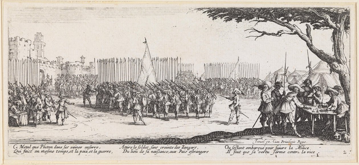 Bandeiras para as muralhas da cidade de Jacques Callot