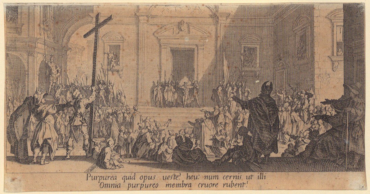 A condenação de Cristo, folha 3 da série «A Grande Paixão» de Jacques Callot