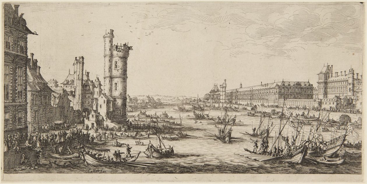 Vista do Louvre de Jacques Callot