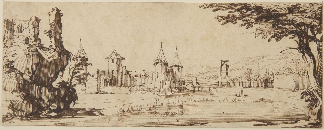 Vista do castelo de Jacques Callot