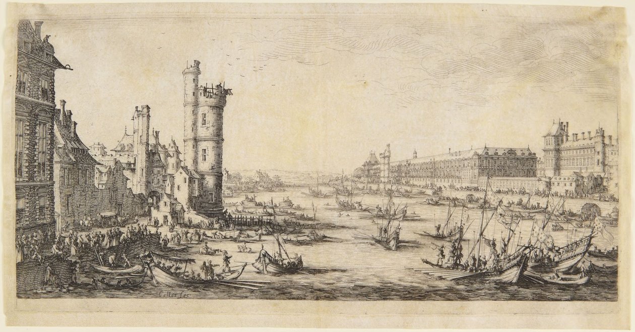 Vista do Louvre de Jacques Callot