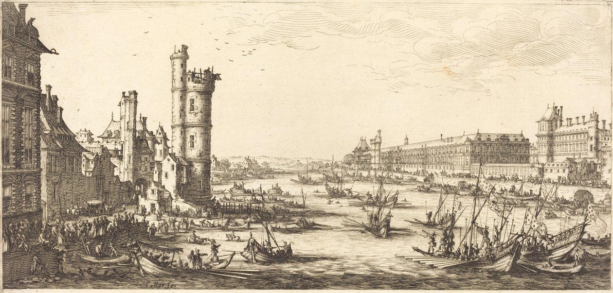 Vista do Louvre de Jacques Callot