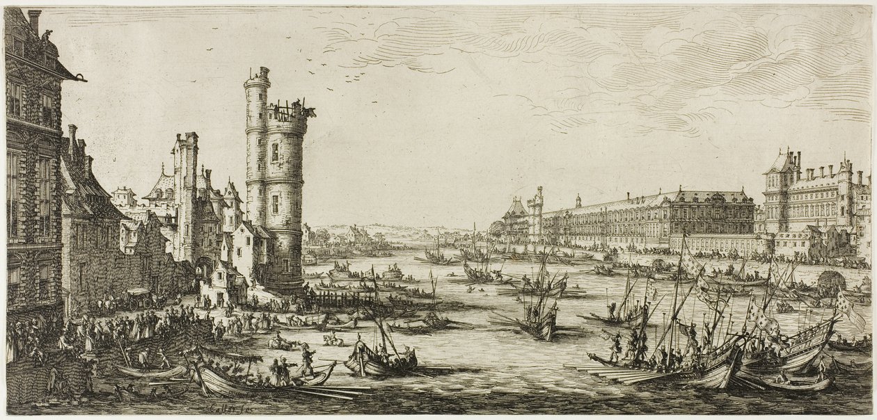 Vista do Louvre de Jacques Callot