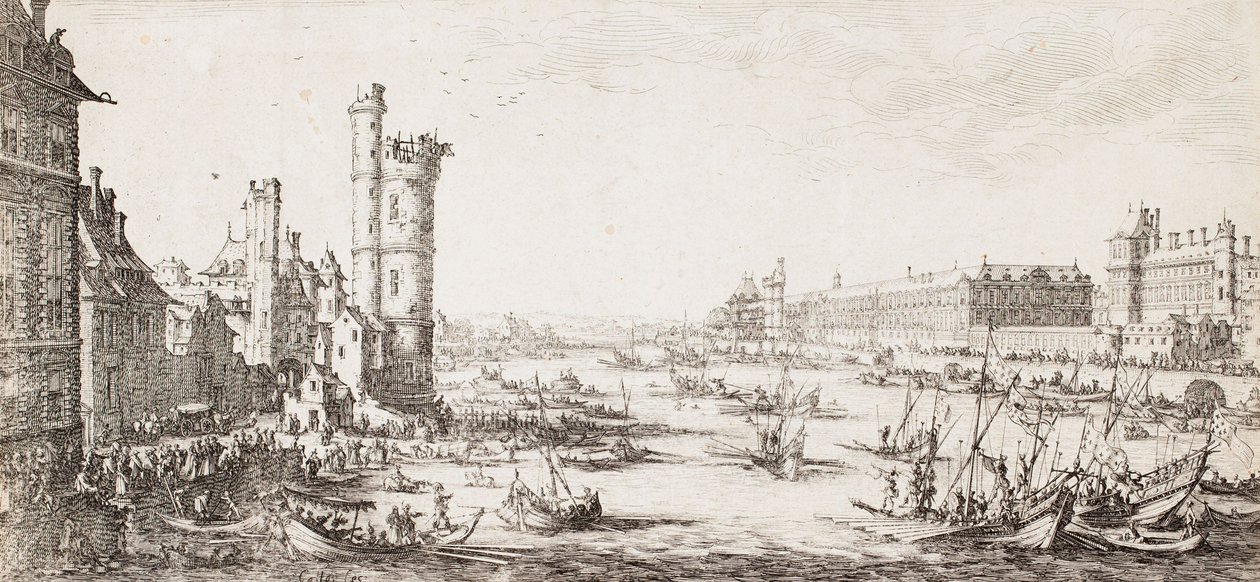 Vista do Louvre de Jacques Callot
