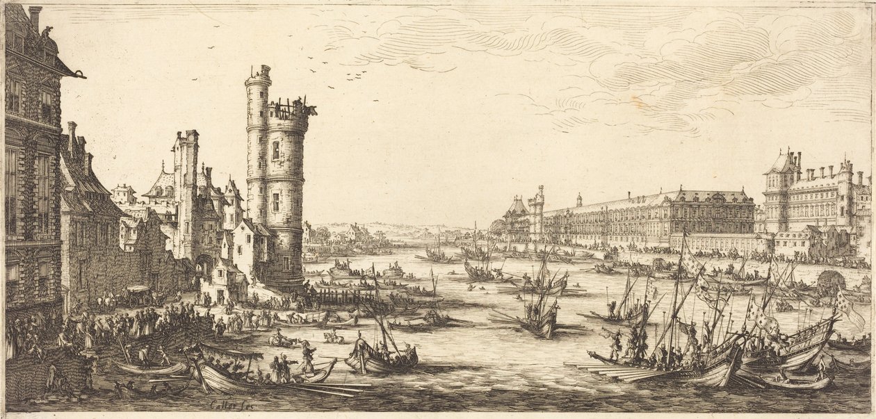 Vista do Louvre de Jacques Callot