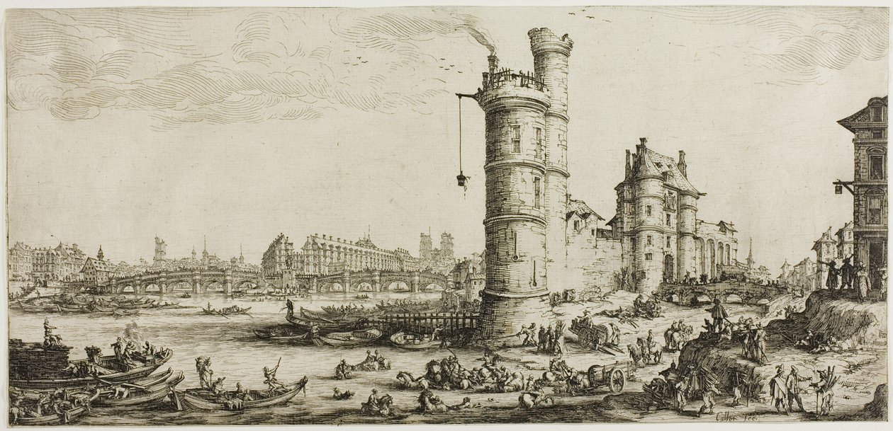 Vista da Pont Neuf de Jacques Callot