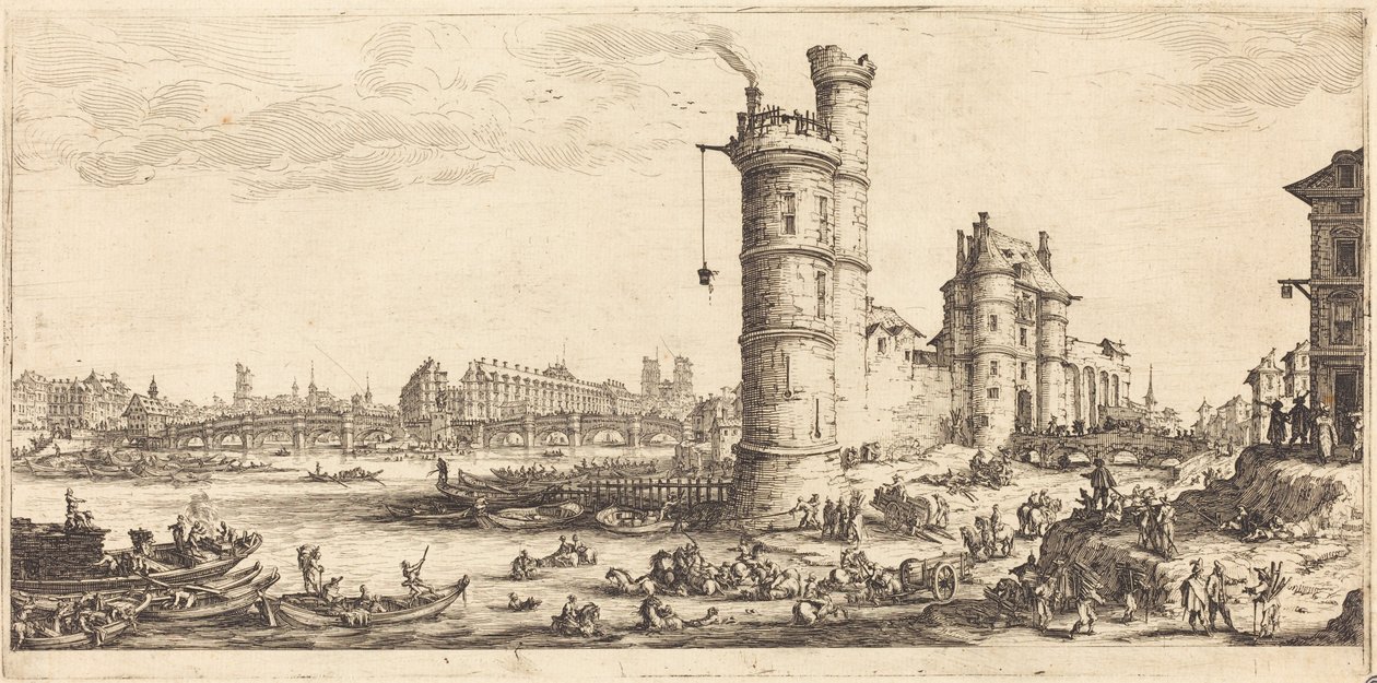 Vista da Pont Neuf de Jacques Callot