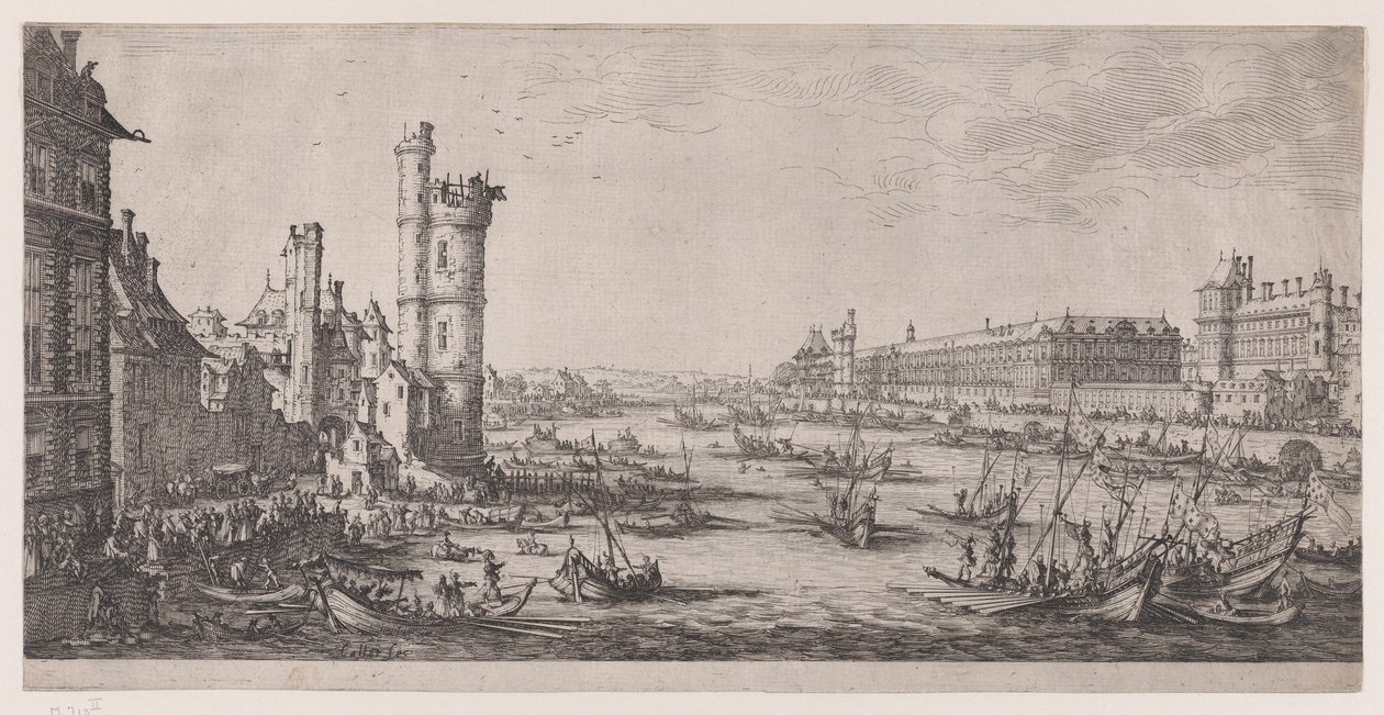 Vista do Louvre, de «As duas grandes vistas de Paris» de Jacques Callot